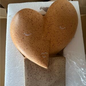 Heart-Shaped Terracotta Sculpture